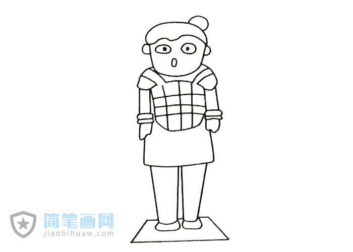兵馬俑的簡筆畫圖片