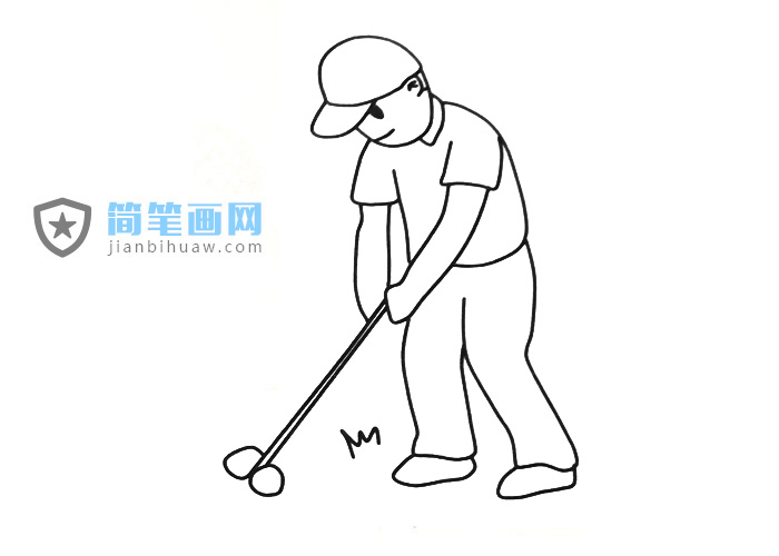 打高爾夫球的簡(jiǎn)筆畫圖片