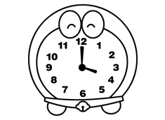 機(jī)器貓鬧鐘簡(jiǎn)筆畫(huà)圖片