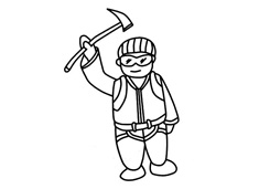 登山隊(duì)員簡(jiǎn)筆畫圖片