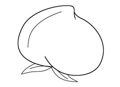 簡(jiǎn)單的桃子簡(jiǎn)筆畫(huà)圖片