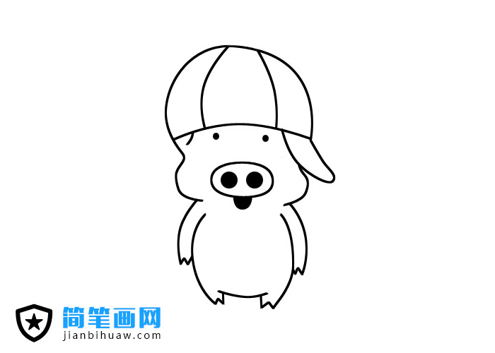 小豬麥兜簡(jiǎn)筆畫圖片