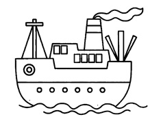 超大貨輪游輪船簡(jiǎn)筆畫圖片