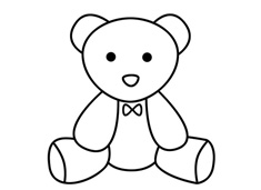 可愛(ài)玩具熊簡(jiǎn)筆畫(huà)圖片及步驟教程
