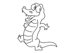 鱷魚簡筆畫圖片