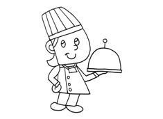 星級(jí)酒店廚師簡(jiǎn)筆畫(huà)圖片