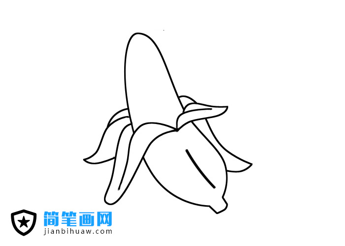 剝了皮的香蕉簡(jiǎn)筆畫圖片