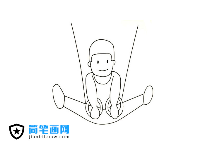 運(yùn)動員吊環(huán)簡筆畫圖片