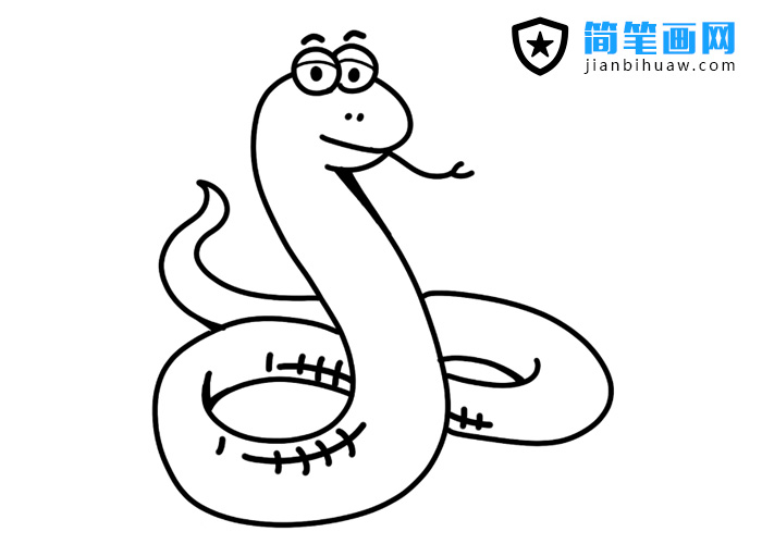 蛇的簡筆畫圖片含上色