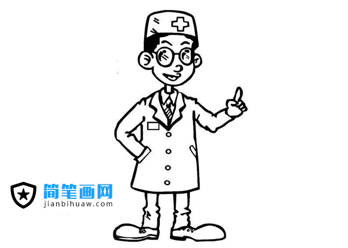 男醫(yī)生簡(jiǎn)筆畫圖片