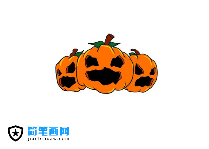 萬(wàn)圣節(jié)恐怖南瓜怪簡(jiǎn)筆畫圖片