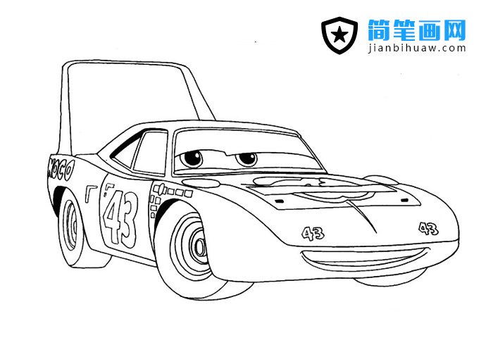 卡通賽車簡(jiǎn)筆畫(huà)圖片