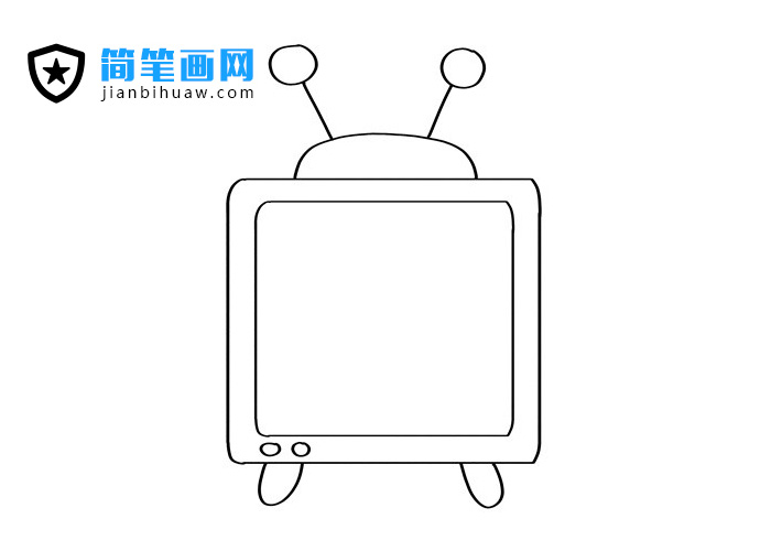 卡通電視機(jī)簡(jiǎn)筆畫圖片