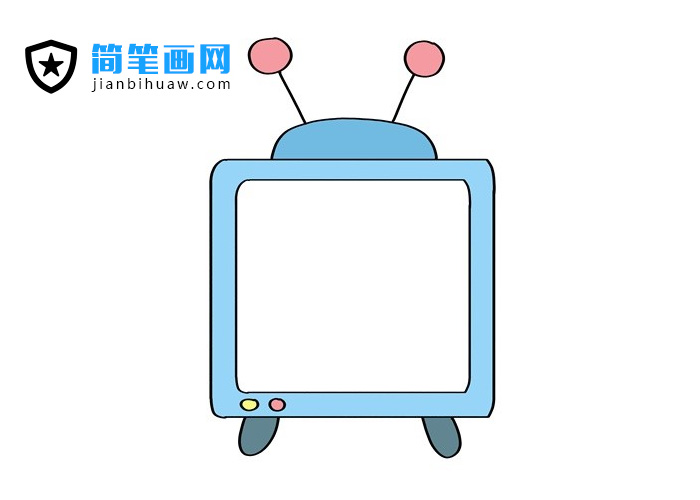卡通電視機(jī)簡(jiǎn)筆畫圖片