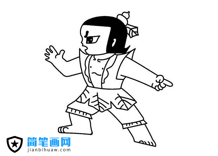 簡單的金剛葫蘆娃簡筆畫圖片