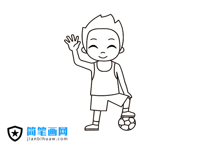 踢足球的男孩簡(jiǎn)筆畫(huà)圖片